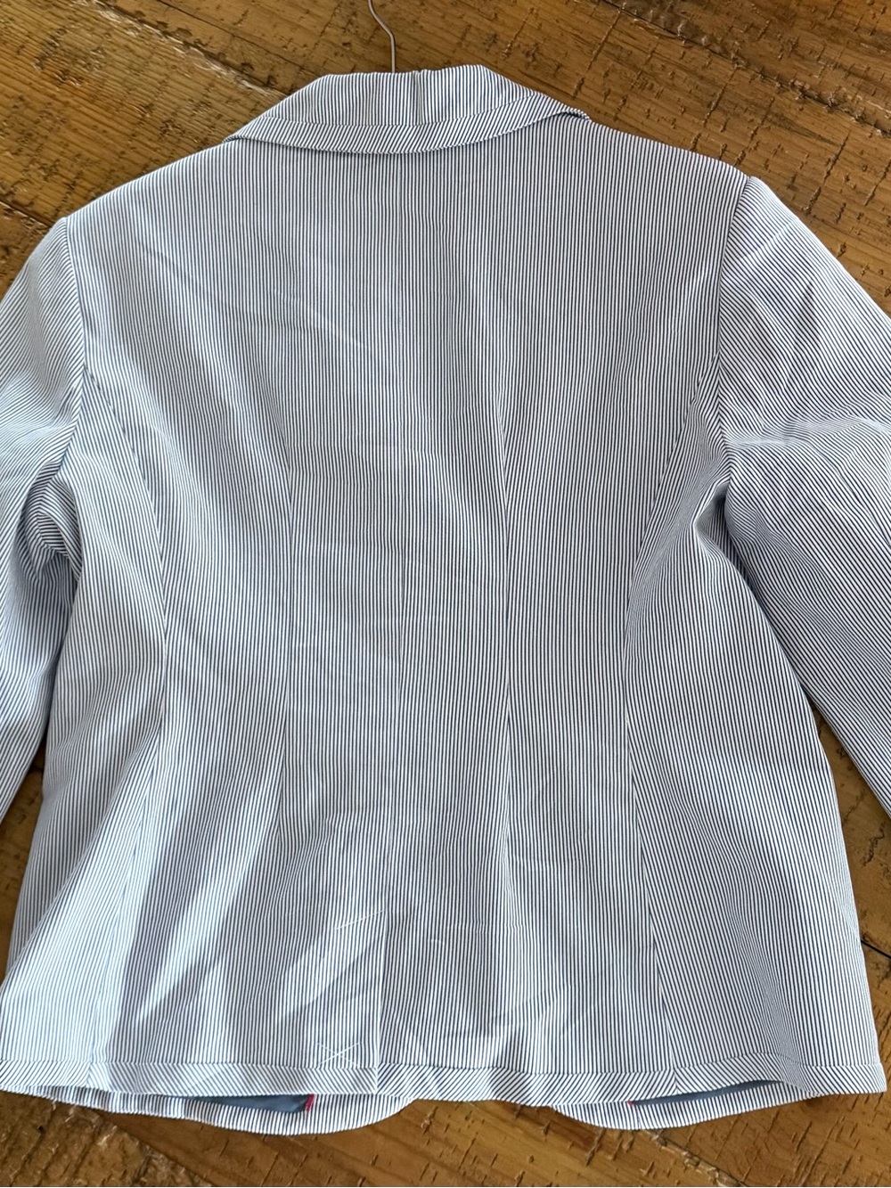 attention Light Blue Pinstripe Blazer Jacket - Picture 3 of 7